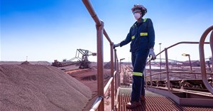 An Anglo American employee at the Kumba Iron Ore mine. Anglo signed an MOU with Swedish H2 Green Steel in April to use products from Kumba.