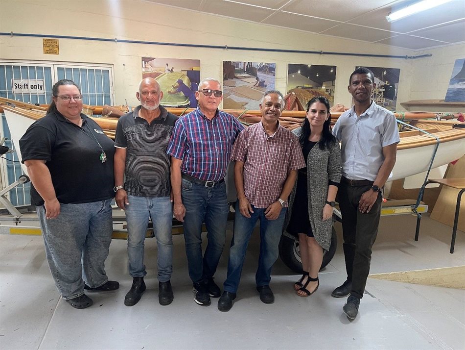 Left to right: Marilize Roos, education support clerk, Rafeeq Fisher, lecturer, Achmat Geyer, programme head, Godfrey Samuels, lecturer, Rounell Slabber, accreditation and research officer, Winston Damons, WIL officer