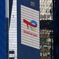 The logo of French oil and gas company TotalEnergies is seen at the company's headquarters skyscraper in the financial and business district of La Defense, near Paris. Source: Reuters/Gonzalo Fuentes