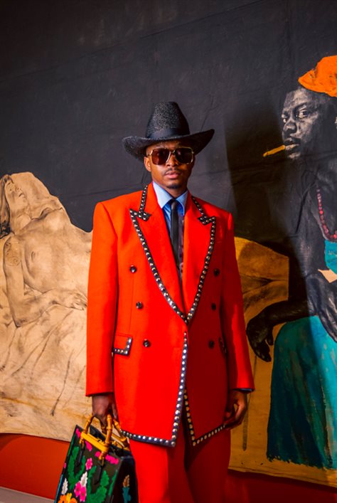 Visual artist and photographer Trevor Stuurman, dressed in Gucci. Image: Courtesy of Gucci