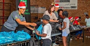 Image supplied. FBS and Education Africa distribute Christmas gifts