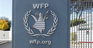 A logo of the World Food Program is seen at their headquarters after the WFP won the 2020 Nobel Peace Prize, in Rome, Italy 9 October 2020. Reuters/Remo Casilli/File Photo