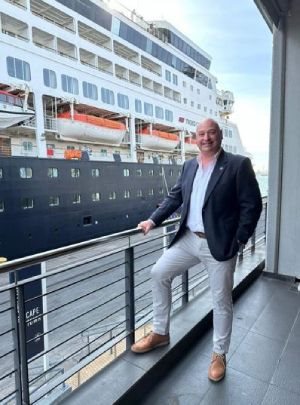 Alderman James Vos at the opening of the 2023/24 cruise liner season