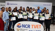 Women Diggers Programme participants obtaining their certificates in computing and communication at the NCR TVET Kathu Campus. Source: Supplied