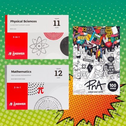 Croxley A4 Exam Pad, RSP R21.00 ; The Answer Series Textbooks And Study Guides, Enquire prices in-store. Available at selected PNA stores, while stocks last, prices may vary per store.