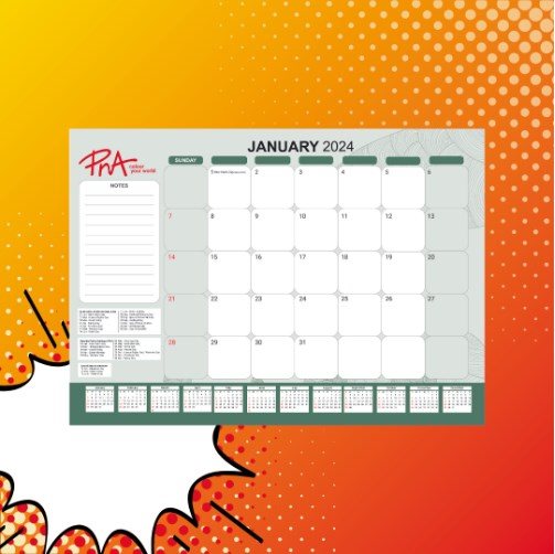 PNA A2 Desk Calender, RSP R38.99. Available at selected PNA stores, while stocks last, prices may vary per store.