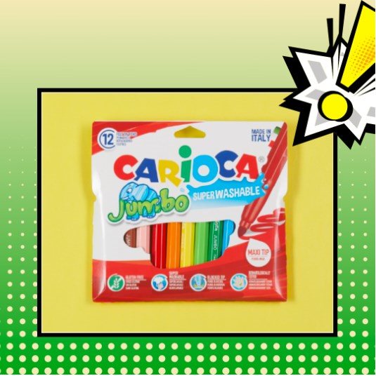 Carioca Jumbo Superwashable Markers, RSP R175.99. Available at selected PNA stores, while stocks last, prices may vary per store.