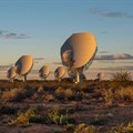 The team used the sensitive MeerKAT radio telescope, located near Carnarvon in the Northern Cape Karoo. Source: SARAO