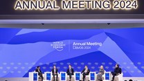 Source: WEF  Sam Altman, CEO of OpenAI; Marc Benioff, chair and CEO of Salesforce; Albert Bourla, CEO of Pfizer; Jeremy Hunt, chancellor of the Exchequer of the UK; Julie Sweet, chair and CEO of Accenture; and CNN host Fareed Zakaria speak about technological advances on 18 January