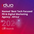 DUO selected 'Best Tech Focused PR & Digital Marketing Agency &#x2013; Africa' at GBI Awards