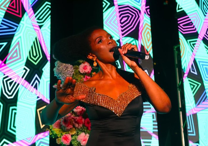 South African singer songwriter delivers a rousing performance at the Zeitz Mocaa Gala (Credit: Zeitz Mocaa)
