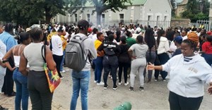 Makhanda students burn paper in protest against NSFAS