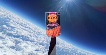Game celebrates Leap Day by sending a can of Koo beans to space