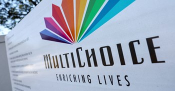 A MultiChoice logo is displayed outside the company's building in Cape Town, South Africa. Source: REUTERS/Esa Alexander/File Photo