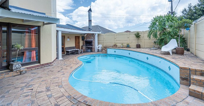 Source: Supplied. Situated in Clamhall in Parow, this 13-bedroom (all ensuite) R5.2m home with significant income-generating potential, includes two dining areas, fitted kitchen, office, patio, swimming pool, braai area and snooker room.