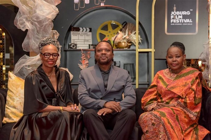 L to R: Nomsa Philiso, CEO - General Entertainment MultiChoice; Tim Mangwedi - JFF Executive Director / Founder and Morakane Mosupyoe, Gauteng MEC of Sport, Arts, Culture & Recreation. Image supplied