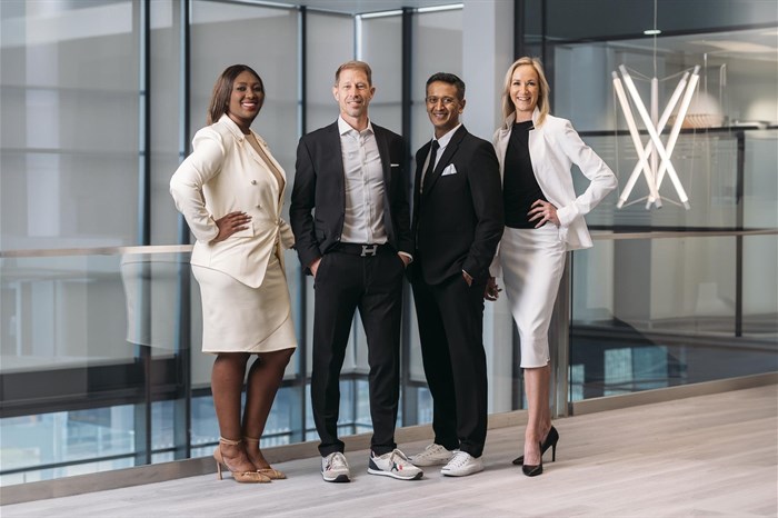 From left to right: Ashley Reddy, head of aftersales and dealer network management; Sascha Sauer; head of Audi SA; Asif Hoosen, head of sales and planning; and Tarryn Knight, head of marketing, product and PR | image supplied