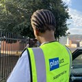 One of 16 local citizen scientists collects data from Mamelodi in Pretoria. The data collected from each site will help the City of Tshwane develop an effective plan to mitigate the effects of climate change. Photos: Jabulile Mbatha / GroundUp