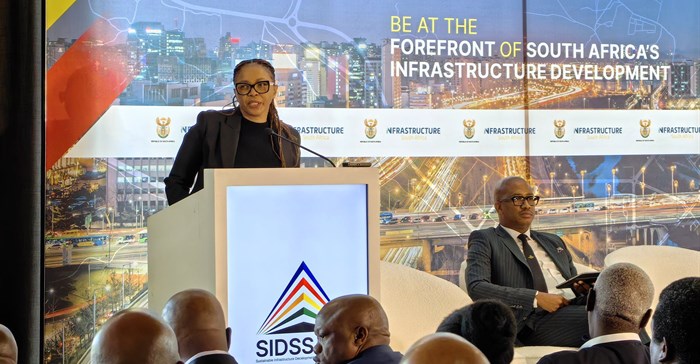 Mameetse Masemola, head of Infrastructure South Africa, at the Sustainable Infrastructure Development Symposium