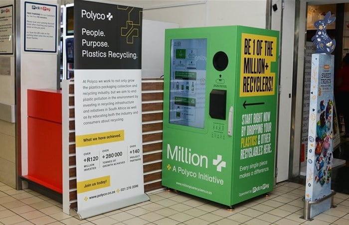 The new Reverse Vending Machine at Pick n Pay Canal Walk. Image supplied