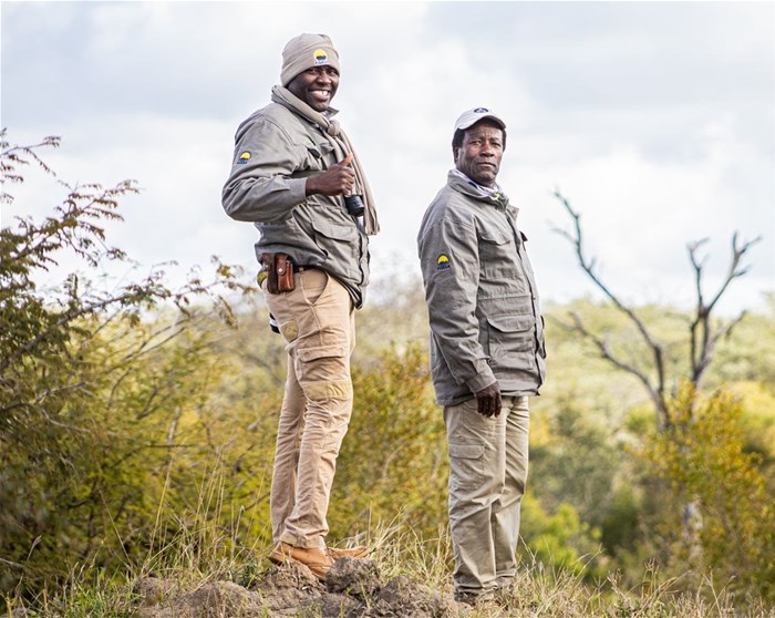 Source: Supplied | TJ Charingira and Lucas Mathonsi | Credit: Louise Pavid | Photos taken at the Safari Guide of the Year competition in 2022