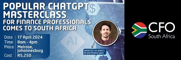 Global AI and finance guru Maarten de Borst brings ChatGPT masterclass for finance professionals to SA