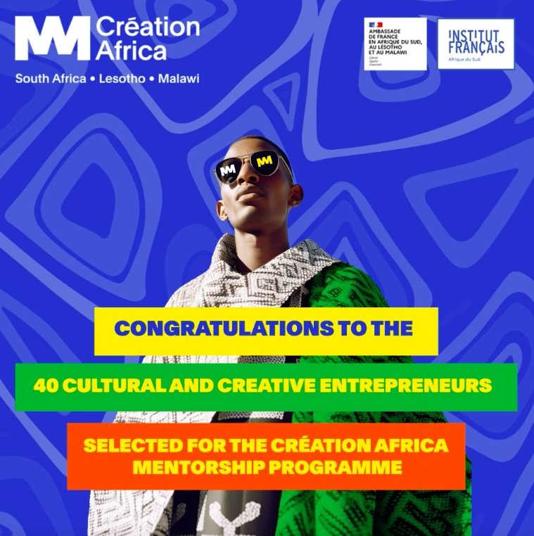 Image supplied. Création Africa programme’s shortlist of 40 creative and cultural initiatives has been announced