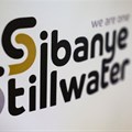 A logo of Sibanye-Stillwater is seen at a mine in Marikana. Source: Reuters/Siphiwe Sibeko