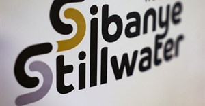 A logo of Sibanye-Stillwater is seen at a mine in Marikana. Source: Reuters/Siphiwe Sibeko