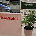 Plants are displayed at the booth of American multinational oil and gas corporation ExxonMobil during the LNG 2023 energy trade show in Vancouver. Source: Reuters/Chris Helgren