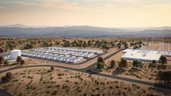 A 3D render of an Oasis BESS site