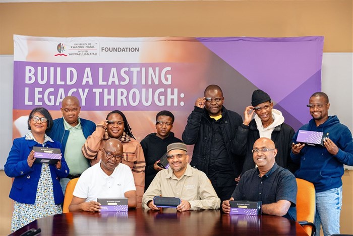 Image supplied. Back row from left - Dr Roshanthi Subrayen, Siyabonga Shabane, Thandeka Ngcobo, Londiwe Ndaba, Siboniso Mabuza, Bright Sello, Phiwayinkosi Mungwe. Front row from left - Derrick Munyai, Mukhtar Khan, Amith Ramballie.