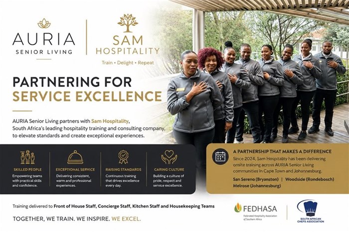 Auria Senior Living partners with Sam Hospitality to elevate service excellence across South Africa