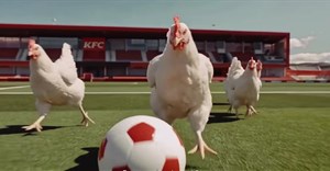 KFC brings chickens to the field. Source: YouTube.