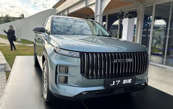 File photo: The newly launched Jaecoo 7 Super Hybrid, manufactured by Chinese automaker Chery, is displayed during an event unveiling Omoda and Jaecoo new energy vehicles in Muldersdrift, South Africa, 5 June 2025. Reuters/Nqobile Dludla/File Photo