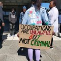 Housing activists protesting at the Cape Town Civic Centre in 2021. Archive photo: Liezl Human/GroundUp