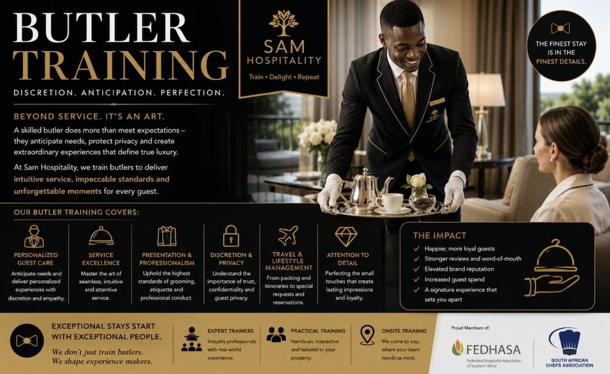 Why leading safari lodges and hotels partner with Sam Hospitality for staff training