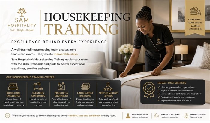 Why leading safari lodges and hotels partner with Sam Hospitality for staff training
