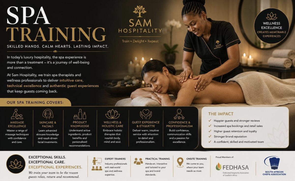 Why leading safari lodges and hotels partner with Sam Hospitality for staff training