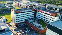 Source: Supplied. External view of Busamed Gateway Private Hospital, Umhlanga Ridge, KwaZulu-Natal.