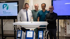 Left to right: Dr Bilal Bobat, Professor Jerome Loveland, Dr Sharan Rambarran and Dr Dinen Parbhoo — the transplant team at Wits Donald Gordon Medical Centre (WDGMC). Image supplied.