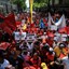 The Congress of South African Trade Unions (Cosatu) and affiliates walk through the street of Cape Town as they embark on a nationwide strike to mark World Day of Decent Work, in Cape Town, South Africa, 7 October 2024. Reuters/Esa Alexander/File Photo