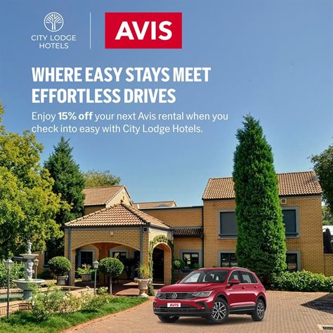 Check in. Drive out. City Lodge Hotels partners with Avis and Budget to transform travel