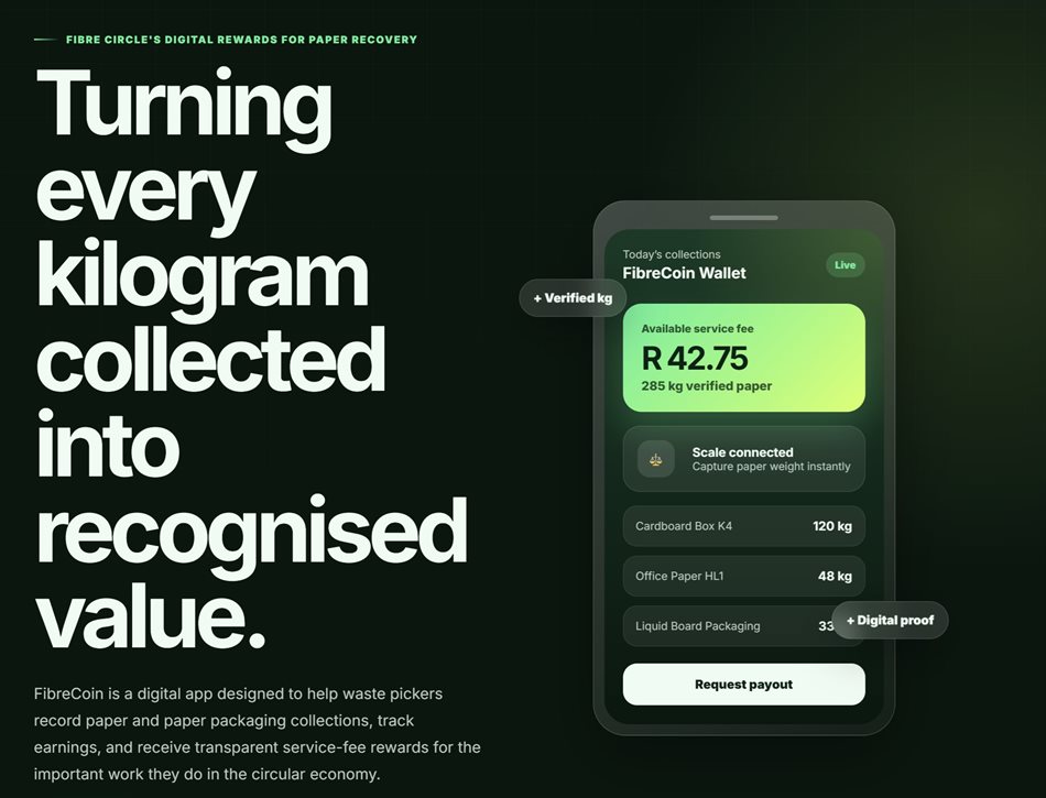 FibreCoin: Bringing recognition and digital rewards to South Africa’s waste pickers