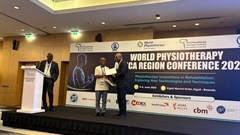 Prof Ushotanefe Useh receives continental honour for lifelong contribution to physiotherapy in Africa