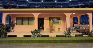 Supplied image: Bad Bunny’s “La Casita” stage set