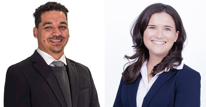 Keanu Ennes, an associate at Bowmans’ Namibia and Jessica Rushmere, a candidate attorney at Bowmans’ Johannesburg