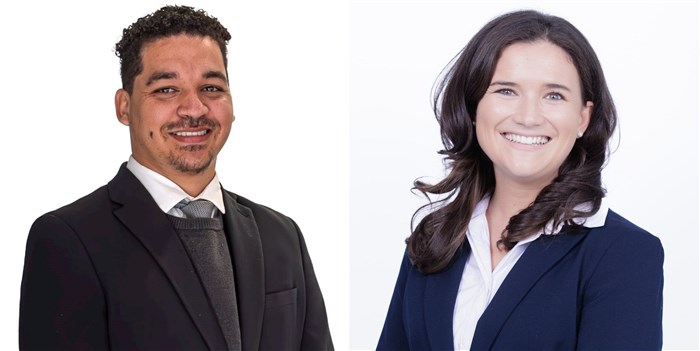 Keanu Ennes, an associate at Bowmans’ Namibia and Jessica Rushmere, a candidate attorney at Bowmans’ Johannesburg