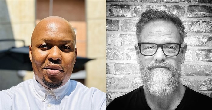 Nhlanhla Ngcobo (left) and Theo Ferreira (right) have been promoted to group executive creative directors at VML (Images supplied, Image composite by Lesley Svenson @ Bizcommunity)