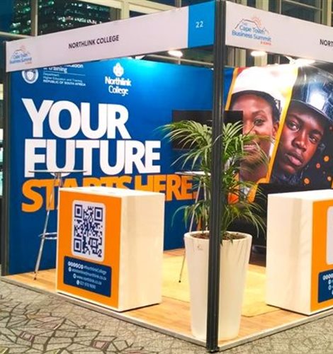Northlink College's Exhibitors' Table at the CTICC during the Cape Town Business Summit & Expo.